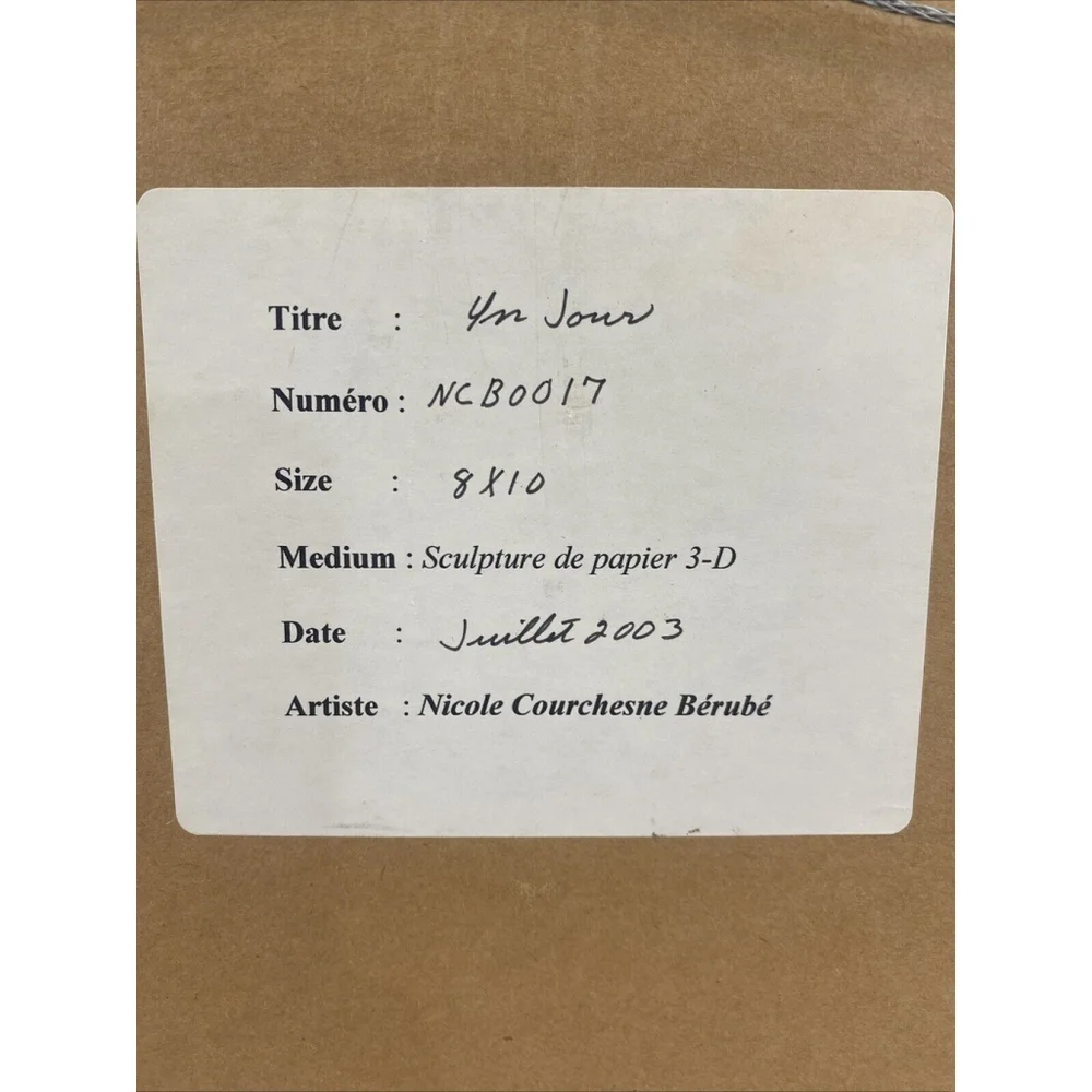 3D Paper Art Sculpture Picture Child With Clown Makeup 2003 Realistic Signed - Picture 13 of 15